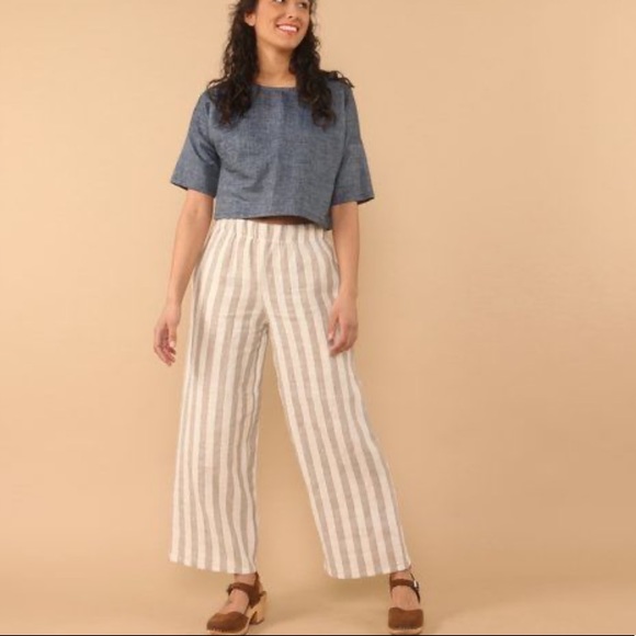 conscious clothing Pants - Conscious clothing wide leg linen pants